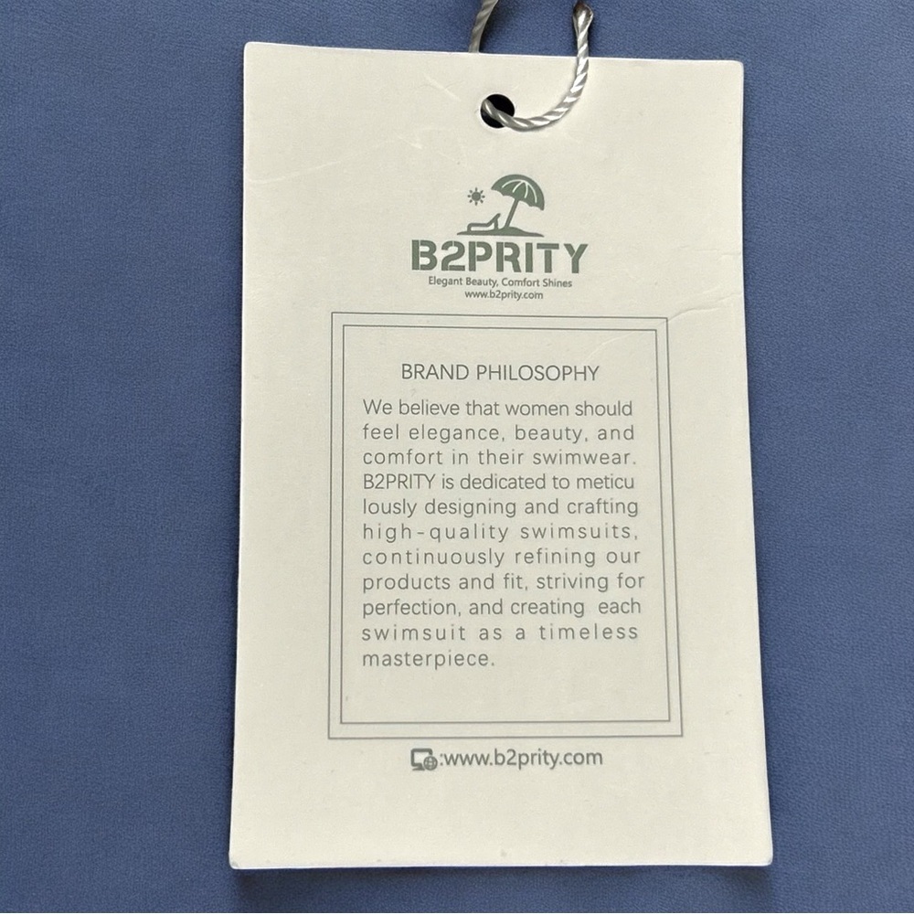 B2prity Ruffle One-piece Swimsuit-Tummy Control, Criss Cross-Red Brown - NWT (M) - Picture 6 of 10